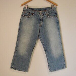 Lucky Brand Easy Rider Crop Jeans Flare Vintage Y2K Boho Light Wash Size 12 31